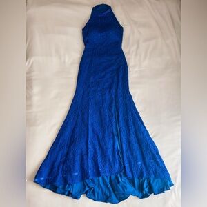 Jovani Royal Blue Lace Prom Dress – Style 46850 – Size 2